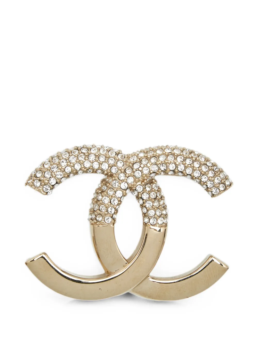 CHANEL Pre-Owned Brosche mit CC - Gold