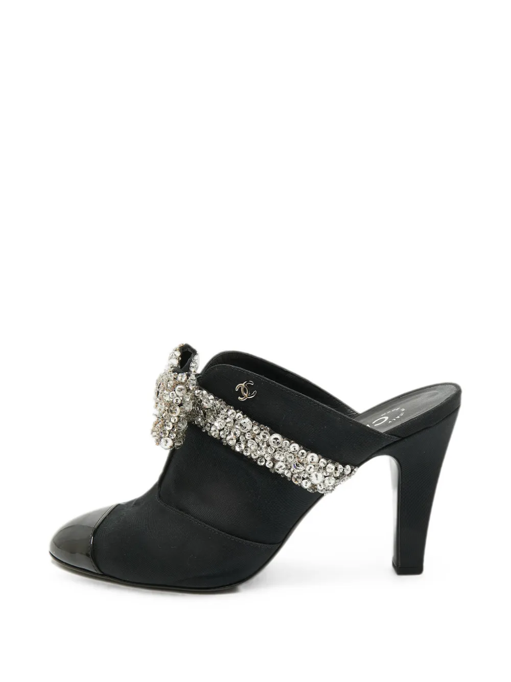 CHANEL Pre-Owned Mules mit Schleife - Schwarz