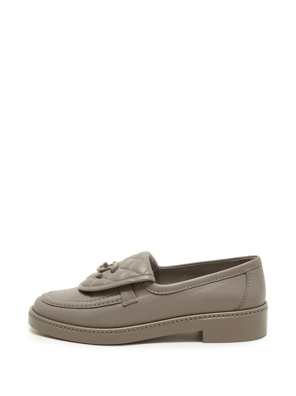CHANEL Pre-Owned Gesteppte Loafer mit CC Lock - Grau