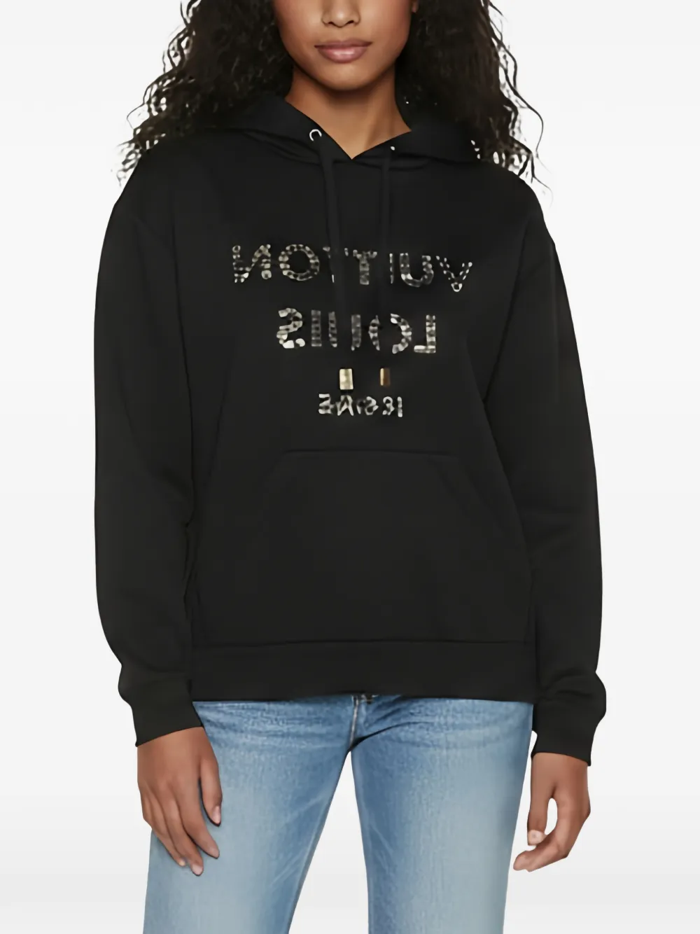 Louis Vuitton Pre-Owned logo-print hoodie - Black