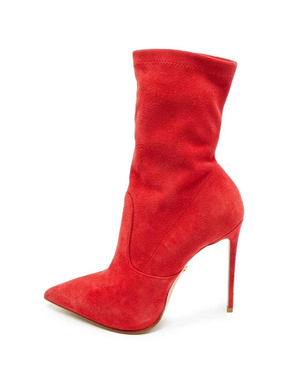 Le Silla Wildlederstiefel mit spitzer Kappe - Rot