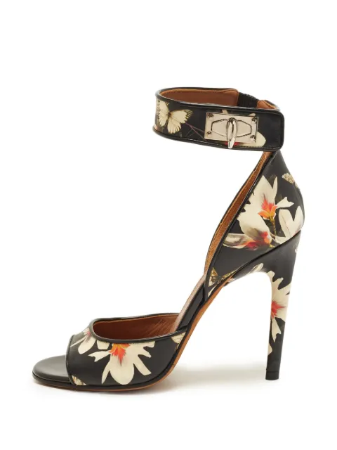 Givenchy Pre-Owned Shark Lock floral-print sandals