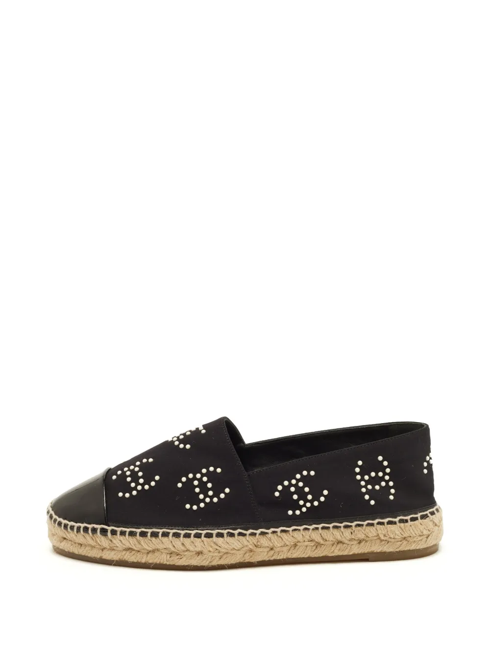 CHANEL Pre-Owned Espadrilles aus Lackleder mit CC - Schwarz