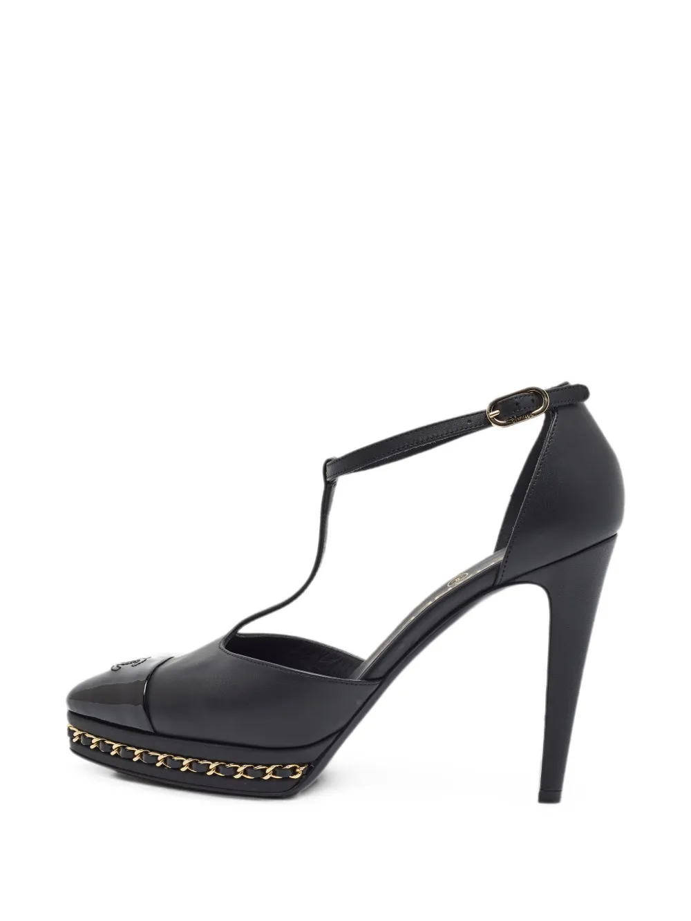 CHANEL Pre-Owned Plateau-Pumps mit T-Riemen - Schwarz