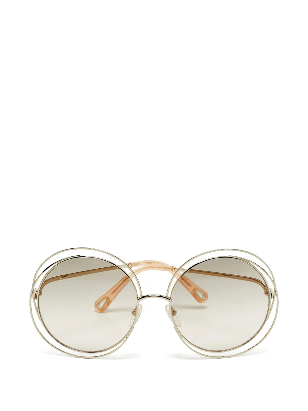 Chloé Pre-Owned Runde Carlina Sonnenbrille - Gold
