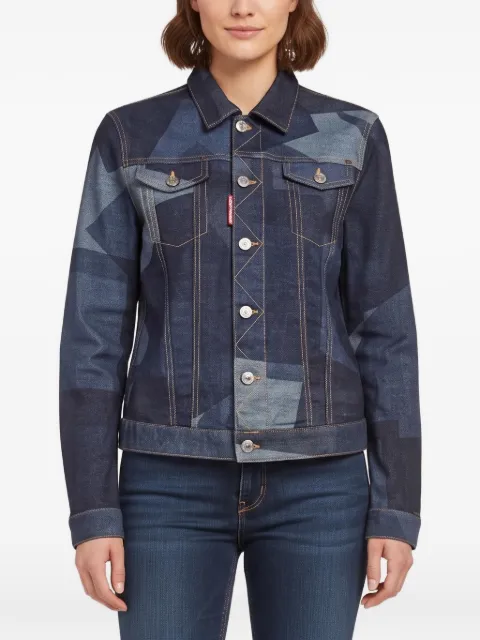 DSQUARED2 geometric-print denim jacket