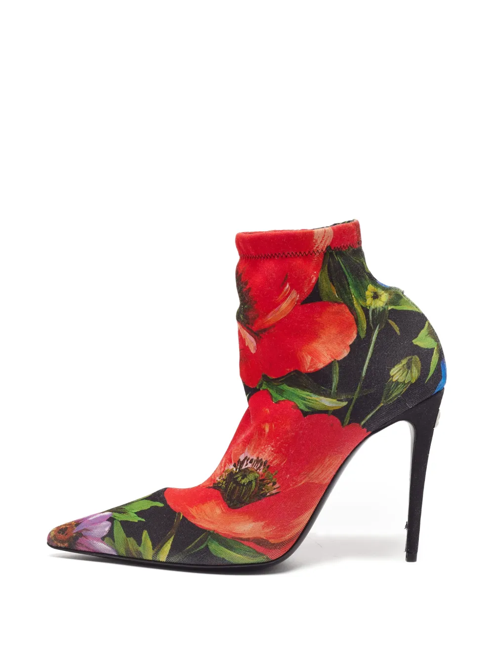 Dolce & Gabbana Pre-Owned bottines en maille stretch à fleurs - Noir Dolce & Gabbana Pre-Owned bottines en maille stretch à fleurs - Noir