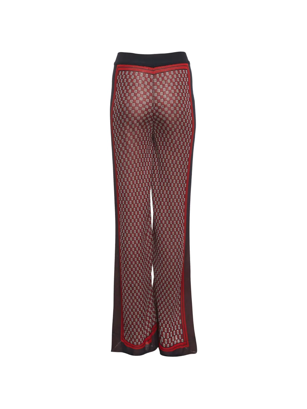 Balmain Pre-Owned monogram wide-leg trousers - Rot