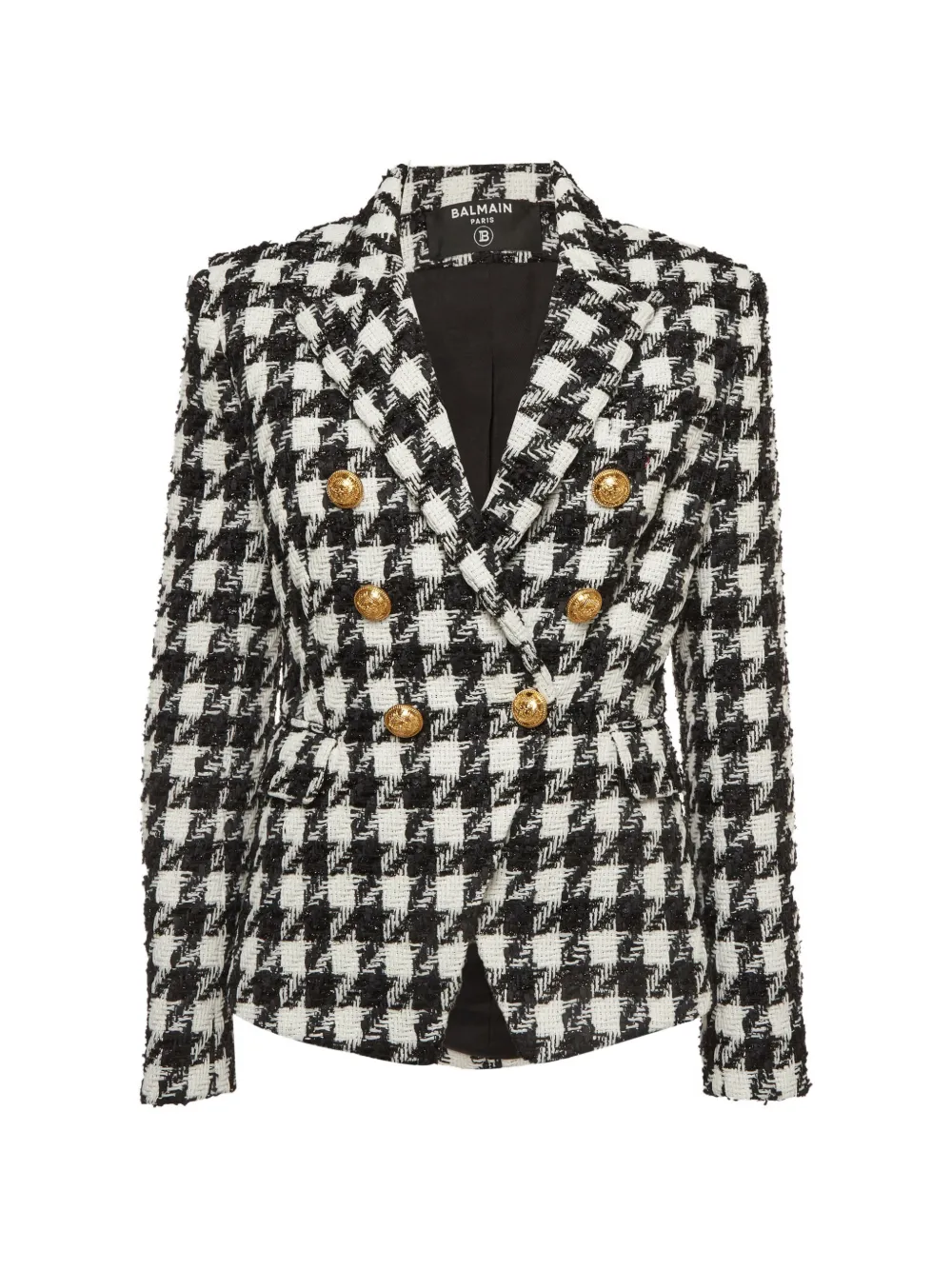 Balmain Pre-Owned Doppelreihiges Sakko mit Hahnentrittmuster - Schwarz