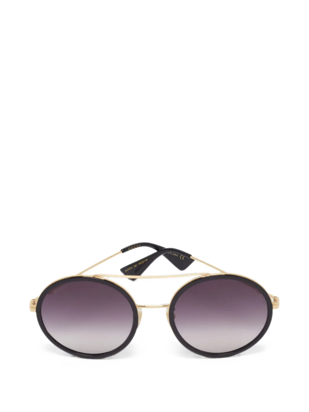 Gucci Pre-Owned Occhiali da sole tondi - Nero