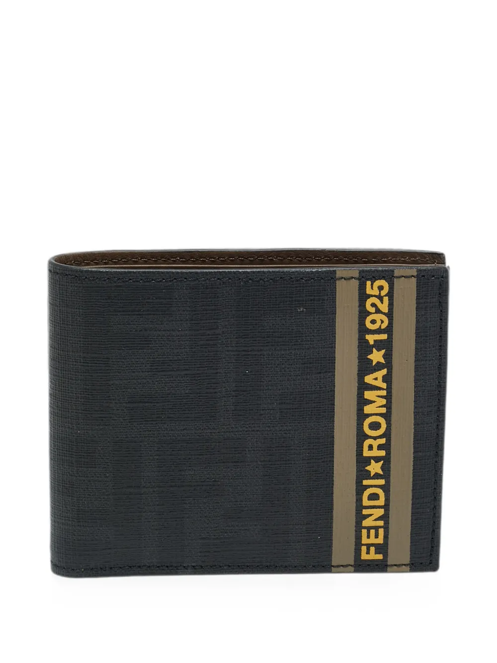 Pre-owned Fendi 2013 Zucca Bifold Wallet In Black