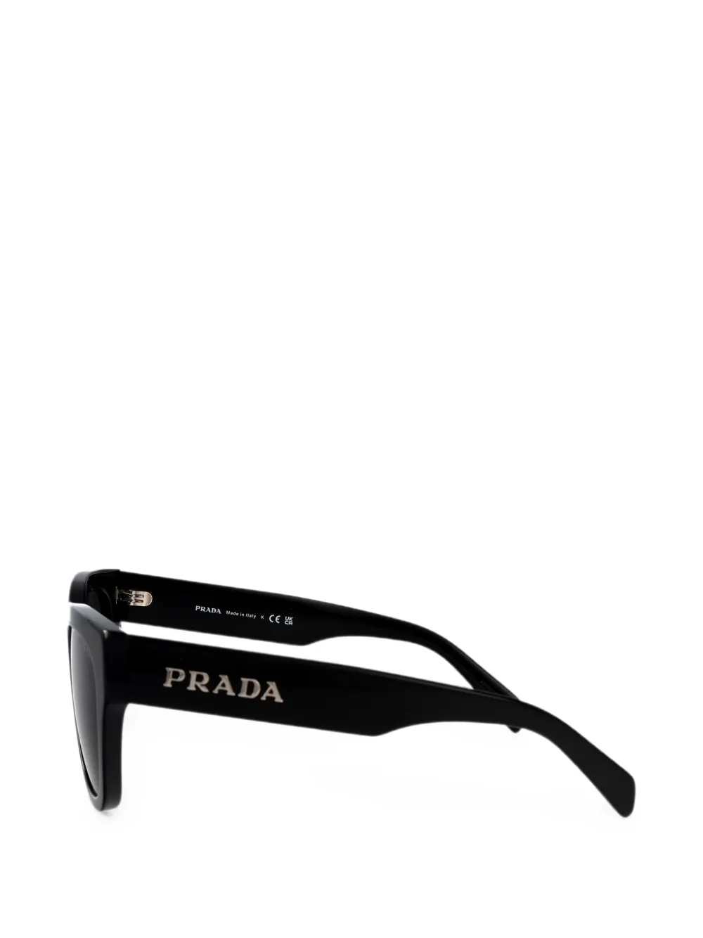 Prada Eyewear Zonnebril met logoplakkaat Zwart