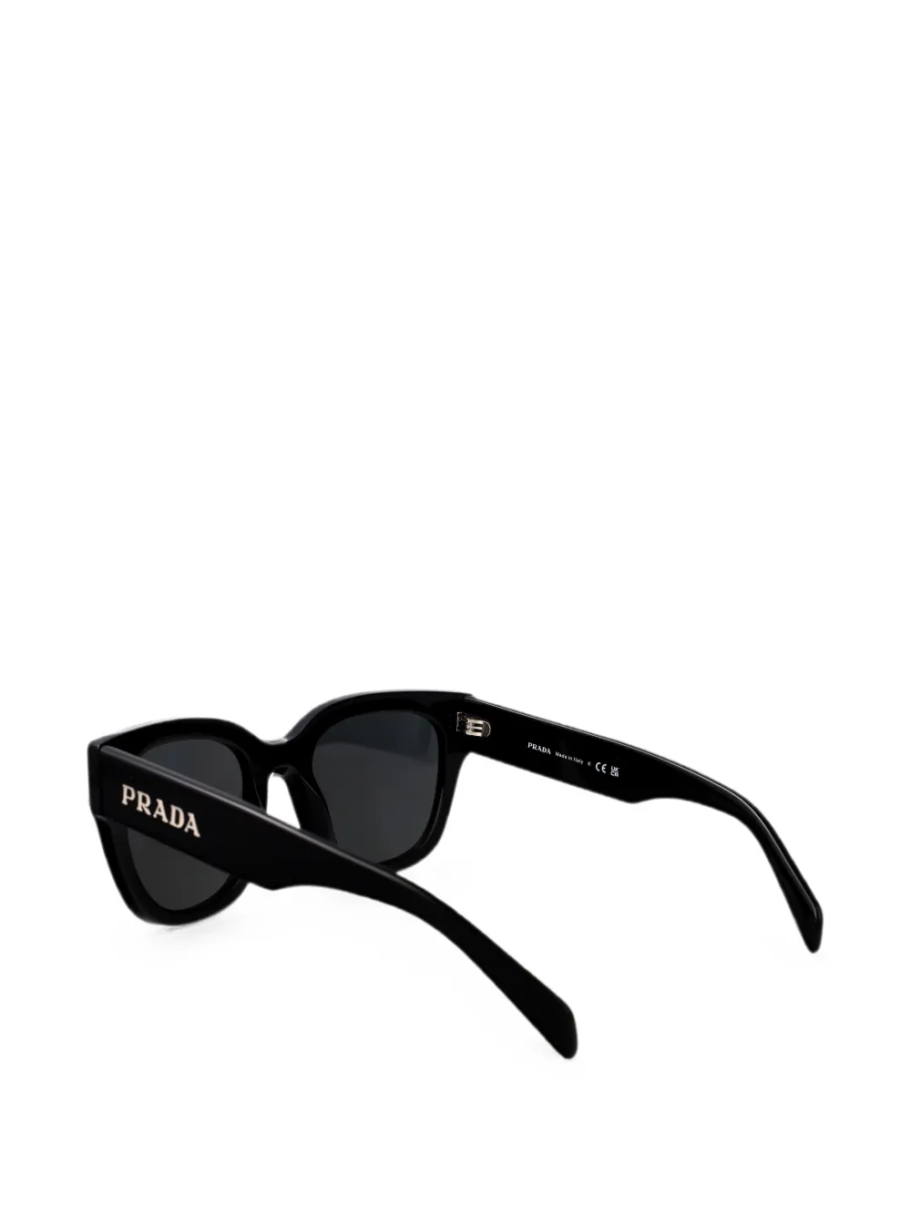 Prada Eyewear Zonnebril met logoplakkaat Zwart