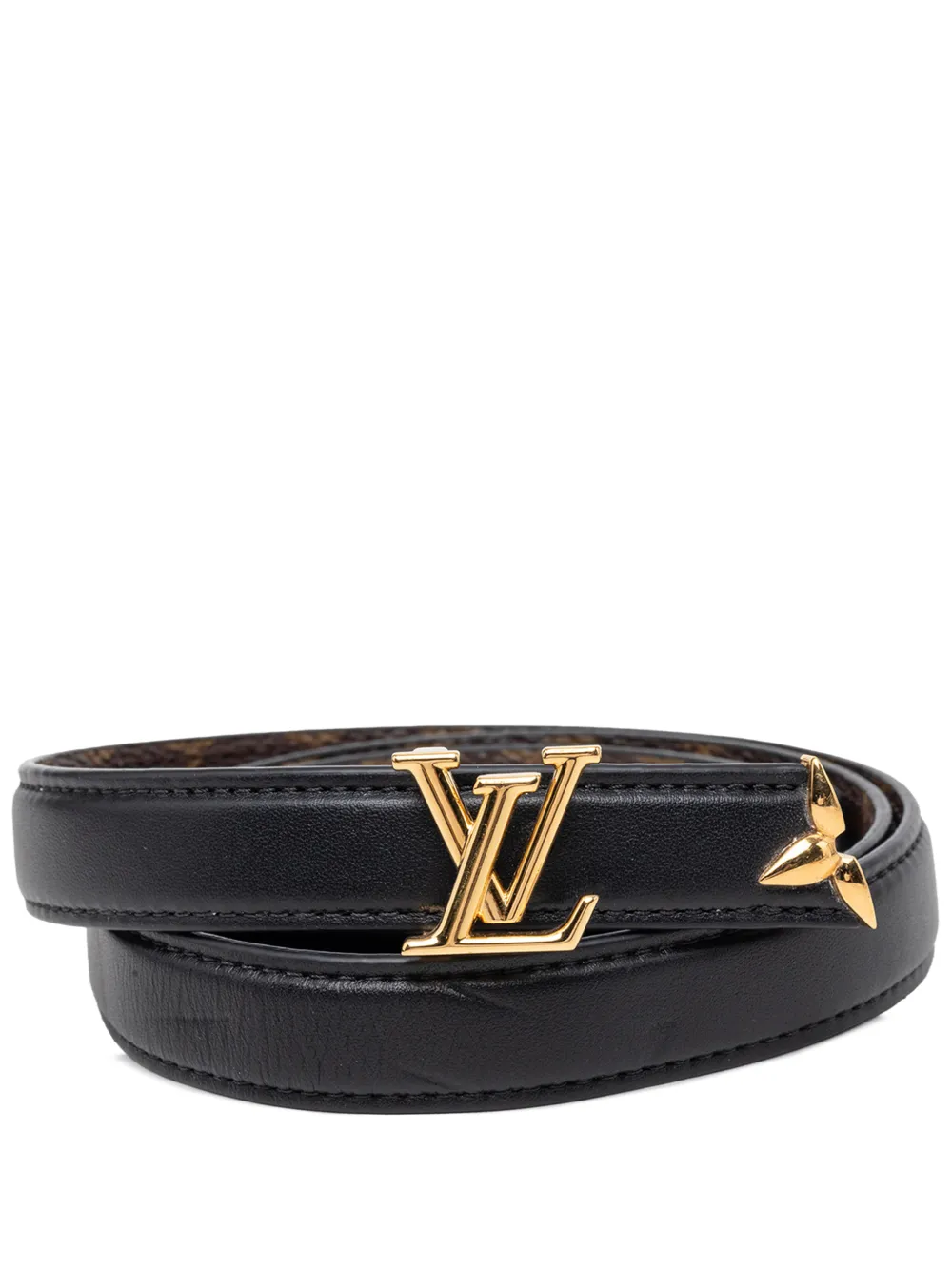Louis Vuitton Pre-Owned 2021-2026 Leather and Monogram Pretty LV Reversible belt - Schwarz