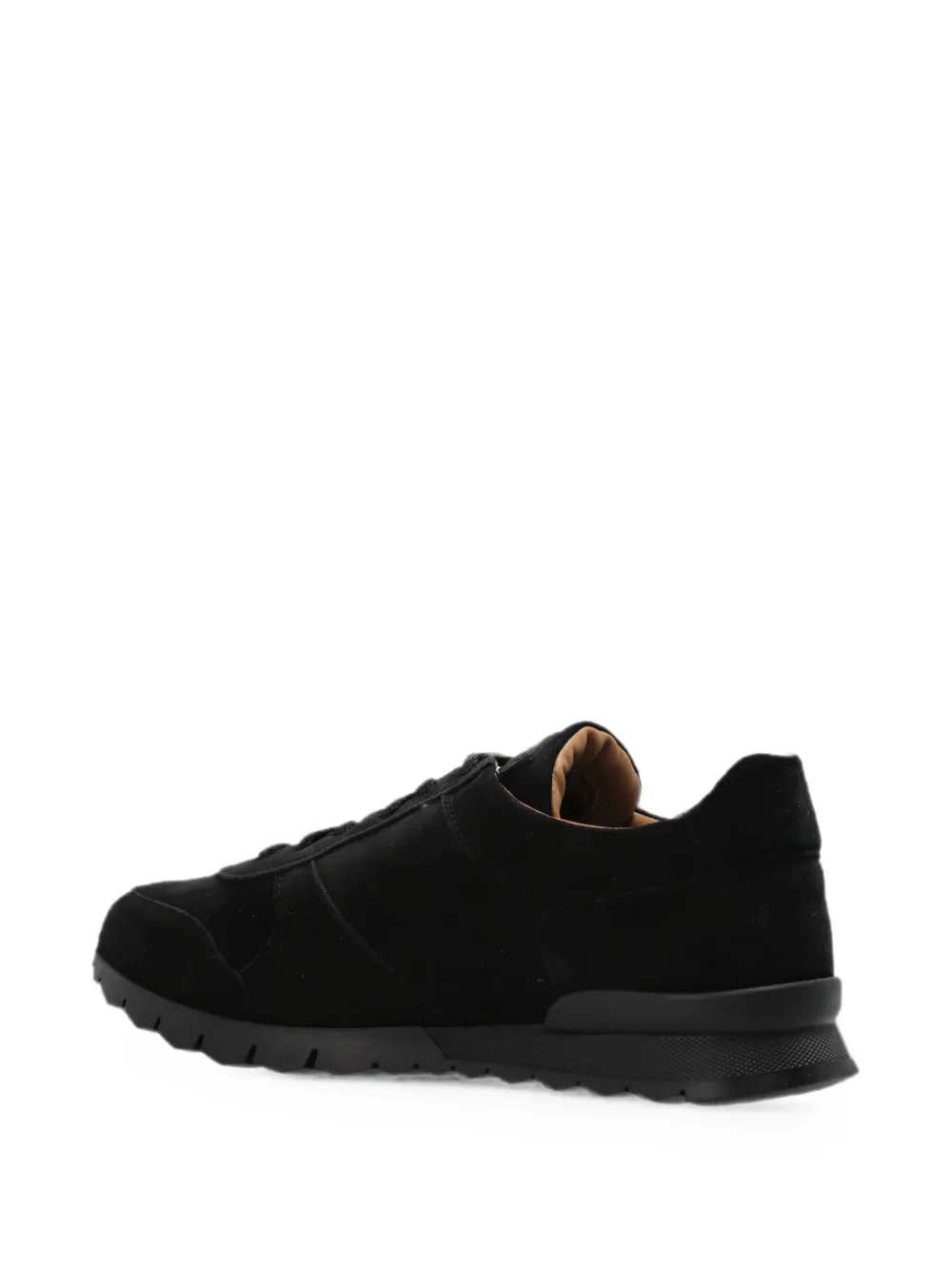 Kiton Suède sneakers met klassieke veters Zwart