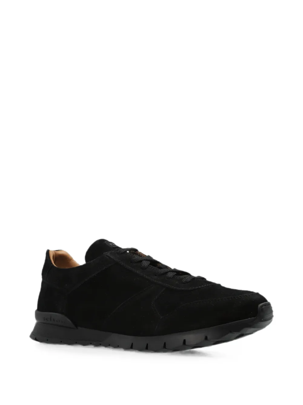 Kiton Suède sneakers met klassieke veters Zwart