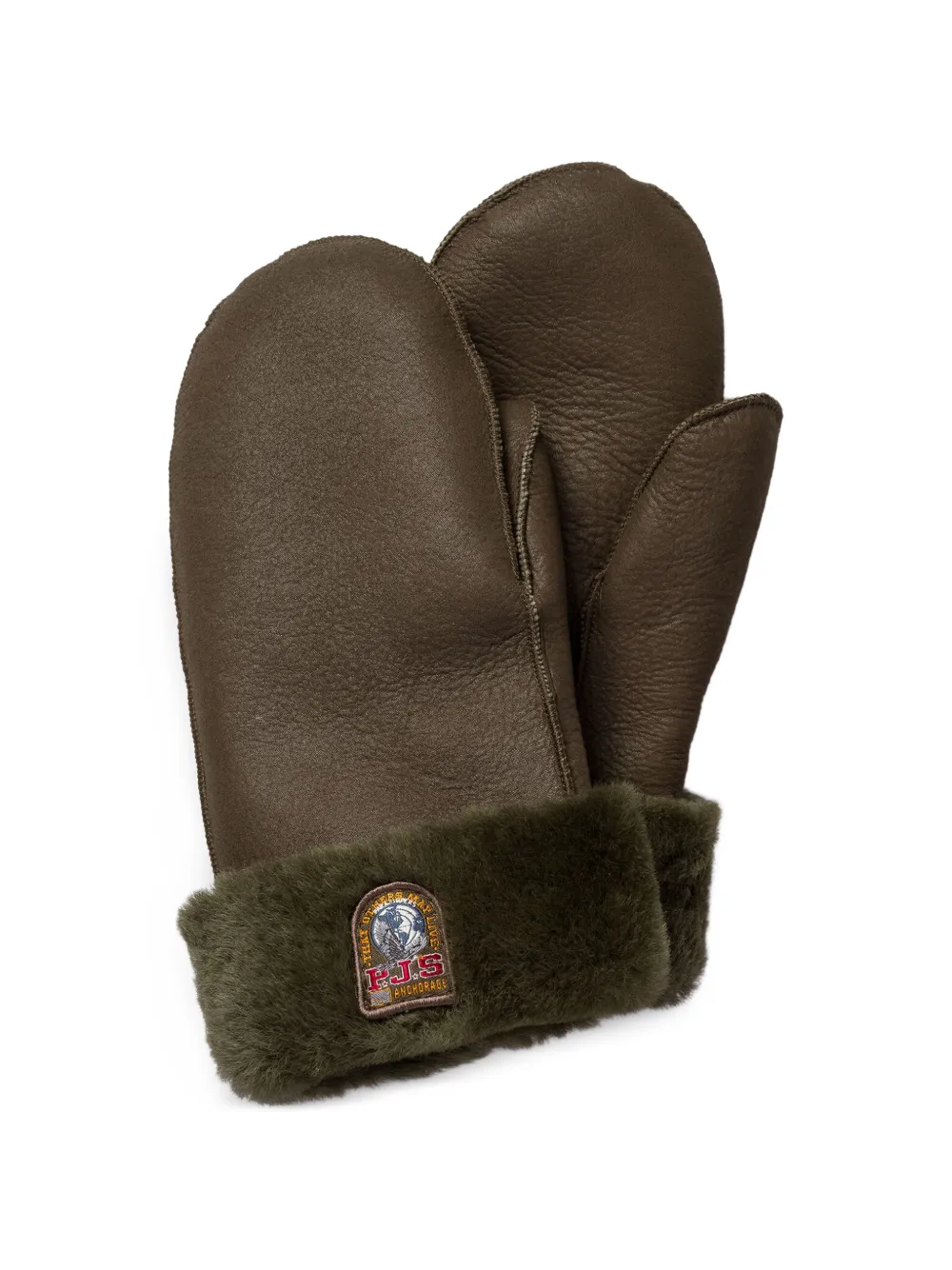 Parajumpers Barden Shearling Mittens In Brown