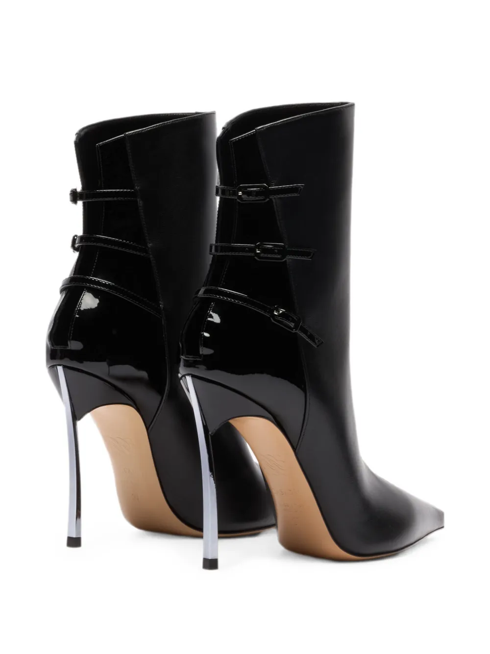 Casadei Superblade leren enkellaarzen Zwart
