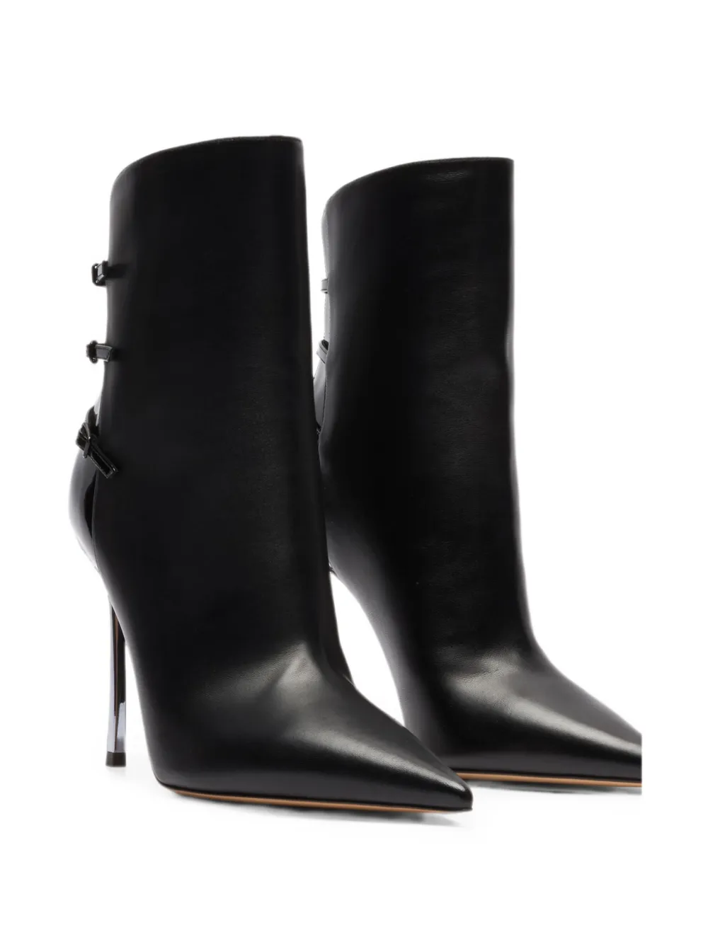 Casadei Superblade leren enkellaarzen Zwart
