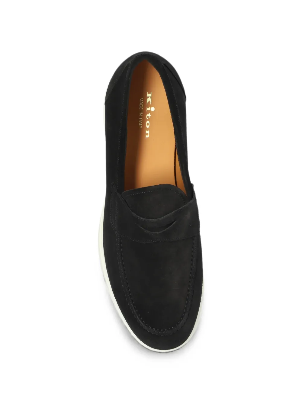 Kiton Suède loafers Zwart