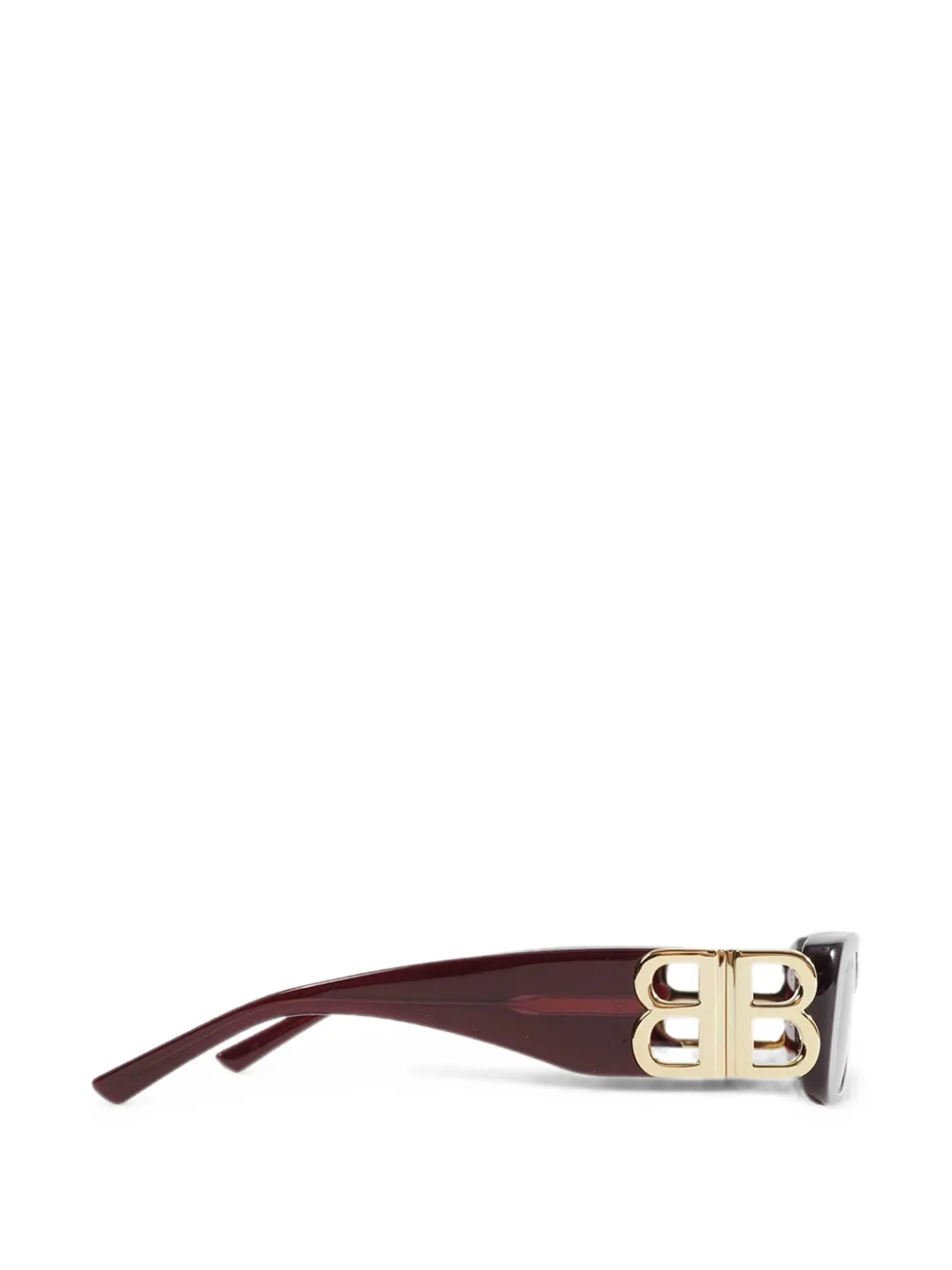 Balenciaga Eyewear Dynasty zonnebril met rechthoekig montuur Rood