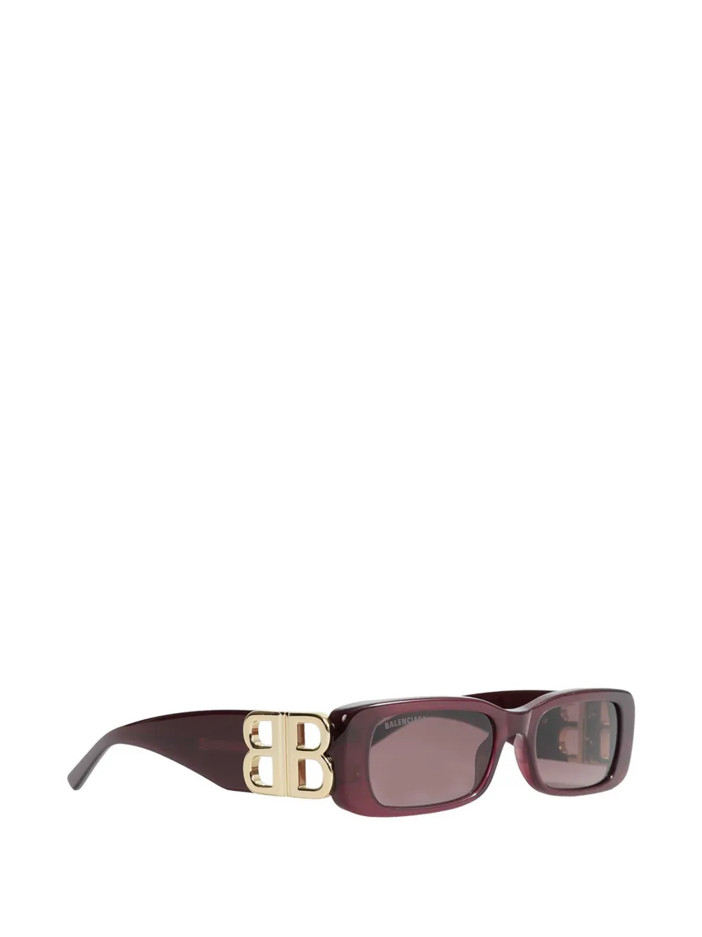 Balenciaga Eyewear Dynasty zonnebril met rechthoekig montuur Rood