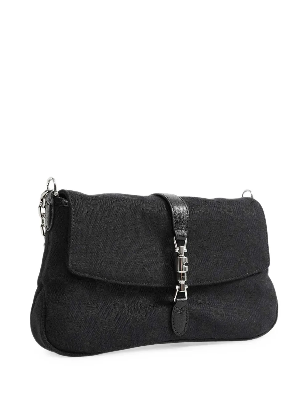 Gucci Kleine Jackie GG Supreme schoudertas Zwart
