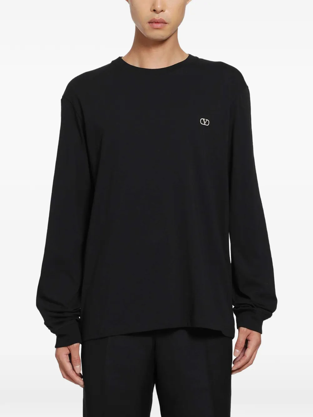 Valentino Garavani VLogo long-sleeve T-shirt - Nero