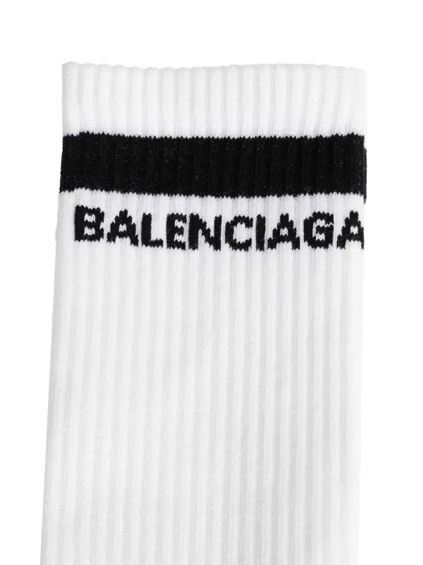 balenciaga ソックス キャンペーンロゴ Balenciaga ロゴ 靴下 | ホワイト | FARFETCH JP