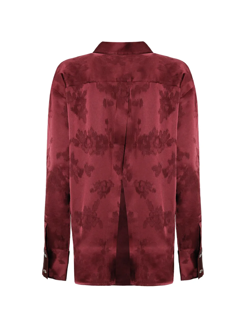 GANNI Blouse met gestrikte taille en bloemen-patroon Rood