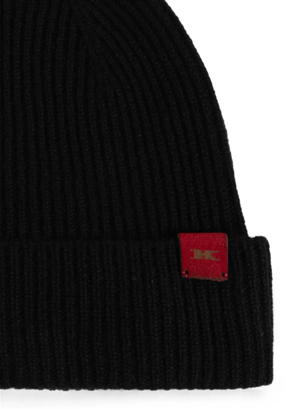 Kiton Muts met logopatch Zwart