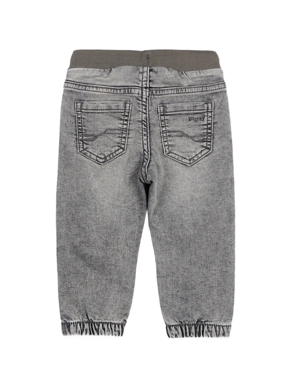 Mayoral Jeans met trekkoordtaille en acid-wassing Grijs