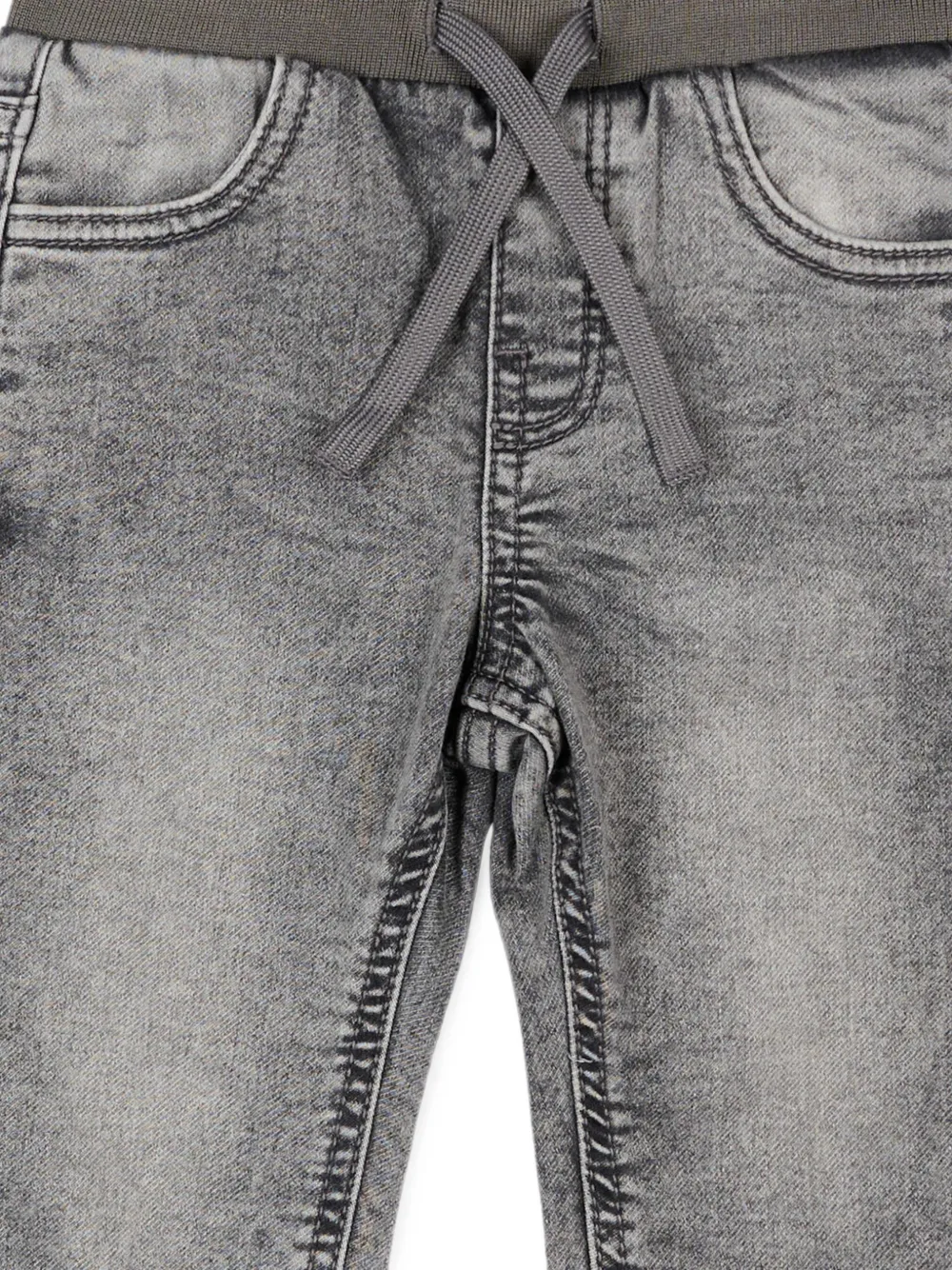 Mayoral Jeans met trekkoordtaille en acid-wassing Grijs