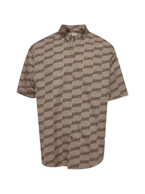 Balenciaga Pre-Owned chemise à motif monogrammé oversize à manches courtes