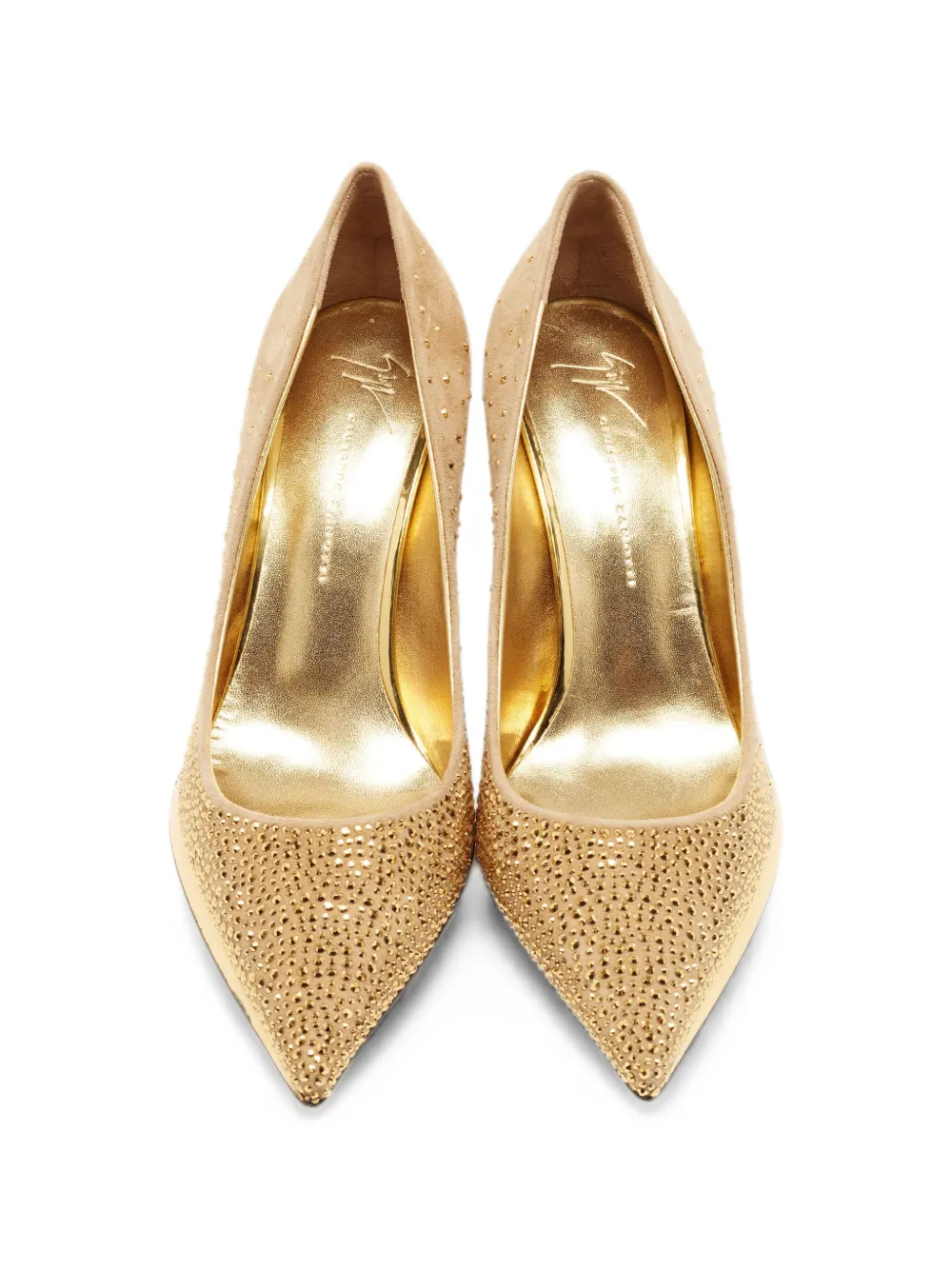 Giuseppe Zanotti Vintage Virgyn crystal-embellished pumps - Nude