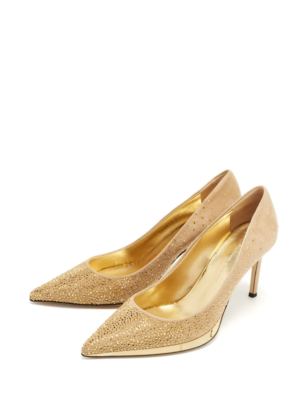 Giuseppe Zanotti Vintage Virgyn crystal-embellished pumps - Nude