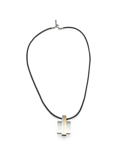 Aigner Kids logo leather necklace