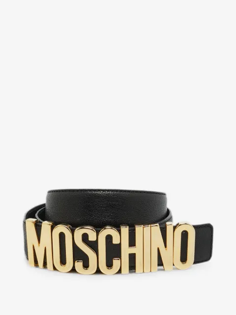 Moschino Pre-Owned Classic logo-plaque leather belt