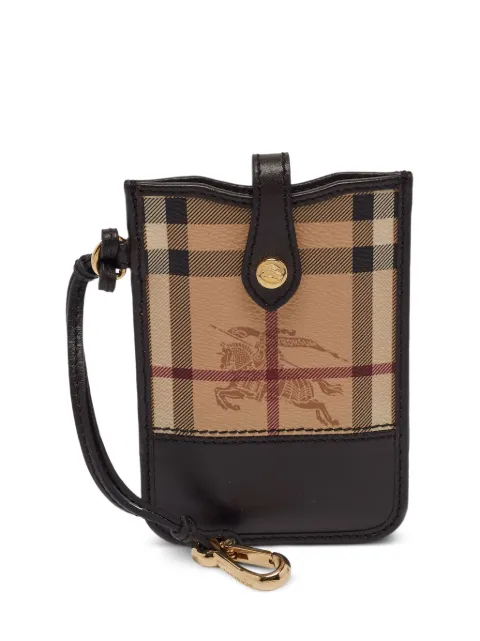 Burberry Pre-Owned Haymarket Check-canvas phone pouch