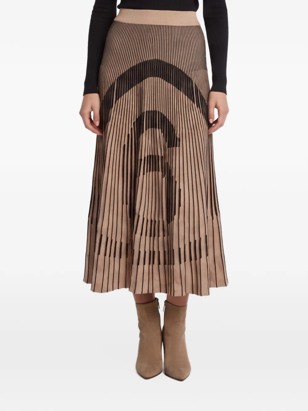 MM6 Maison Margiela knit midi skirt - Nude