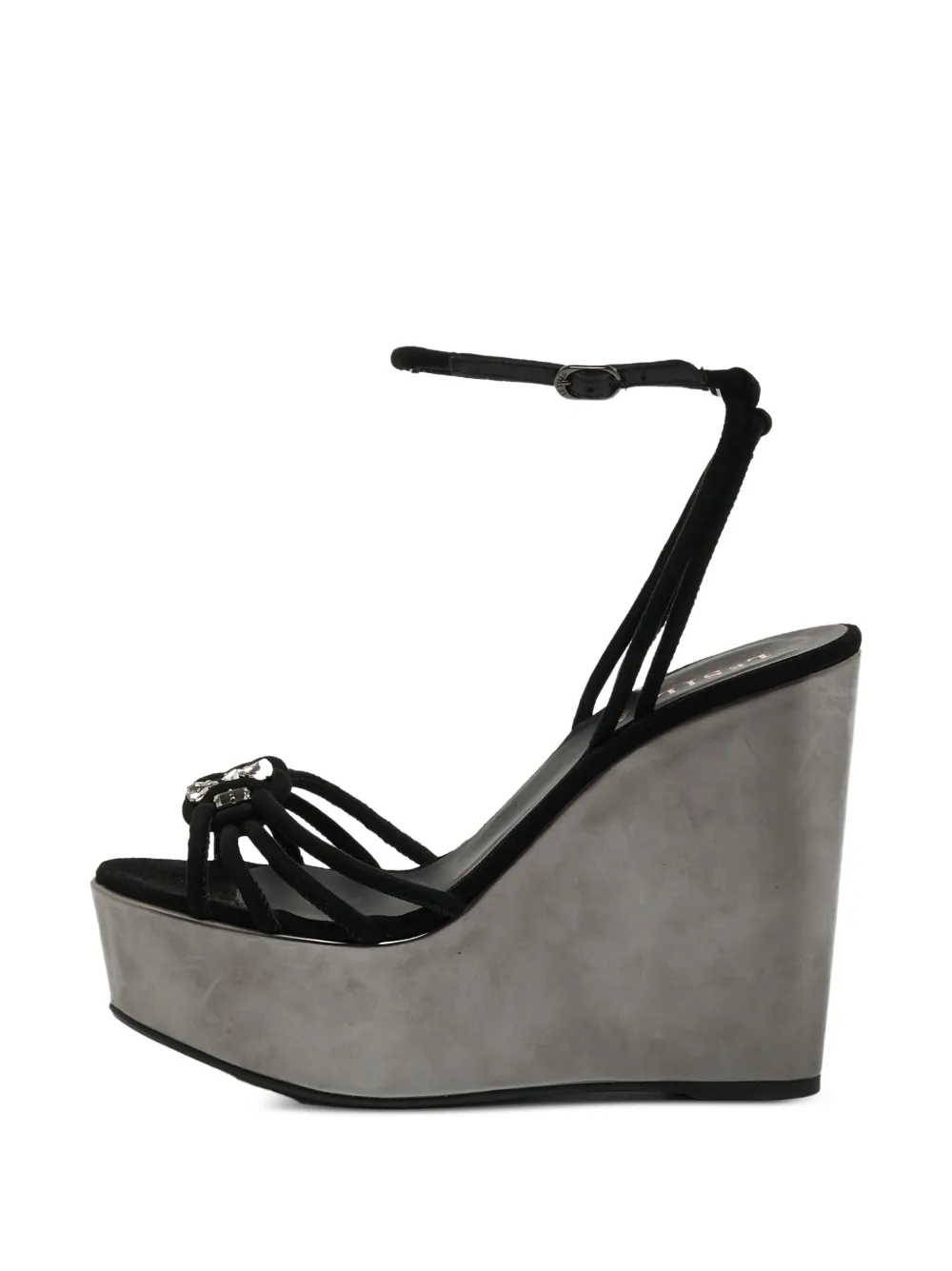 Le Silla crystal-embellished wedge sandals - Schwarz