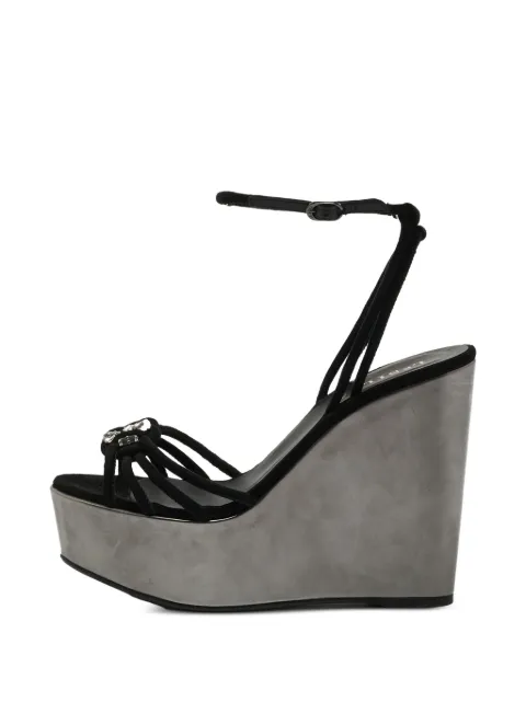 Le Silla crystal-embellished wedge sandals