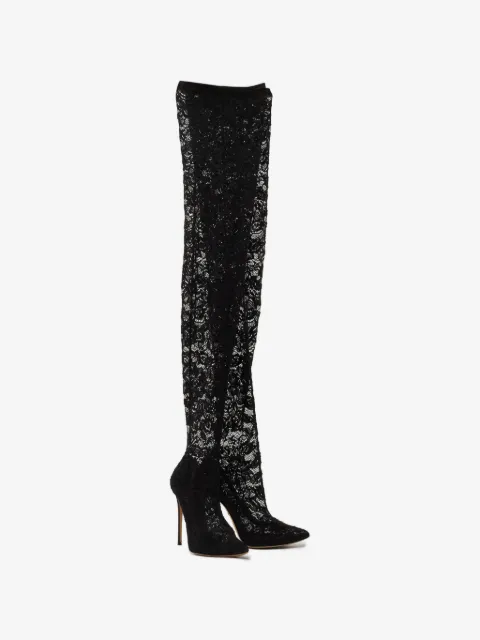 Dolce & Gabbana Pre-Owned lace mesh boots