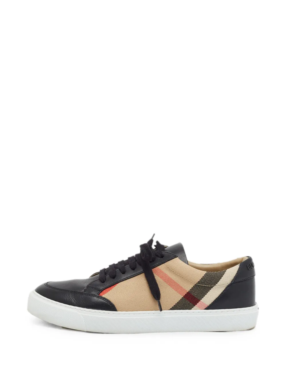 Burberry Pre-Owned Sneakers mit karierten Einsätzen - Schwarz