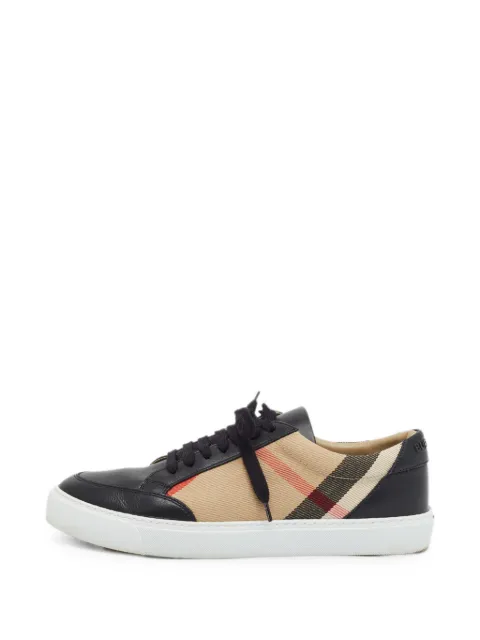 Burberry Pre-Owned Check-panel sneakers
