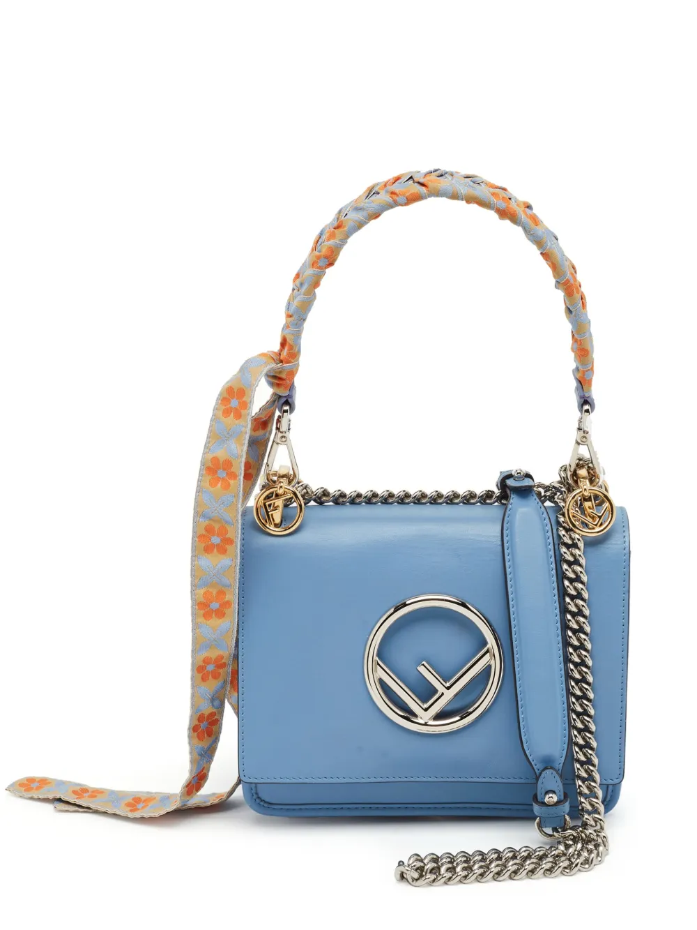 Fendi Pre-Owned 2018 Kan I F Mini-Tasche aus Seide - Blau