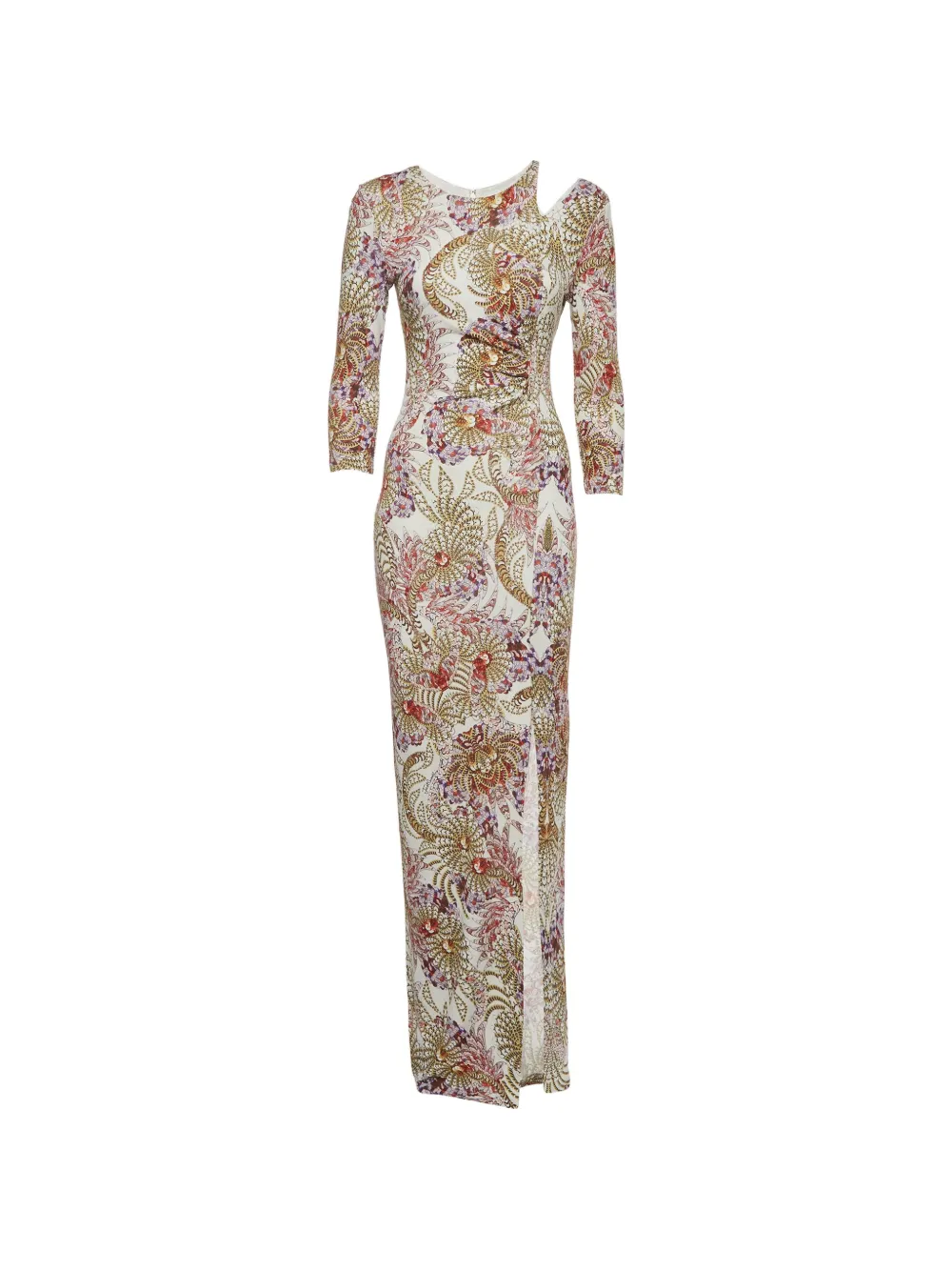 Just Cavalli Vintage robe longue fleurie à découpes - Blanc Just Cavalli Vintage robe longue fleurie à découpes - Blanc