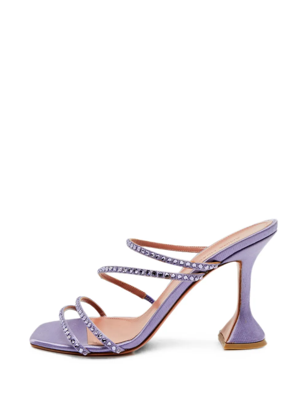 Amina Muaddi Sandalen mit Kristallen - Violett