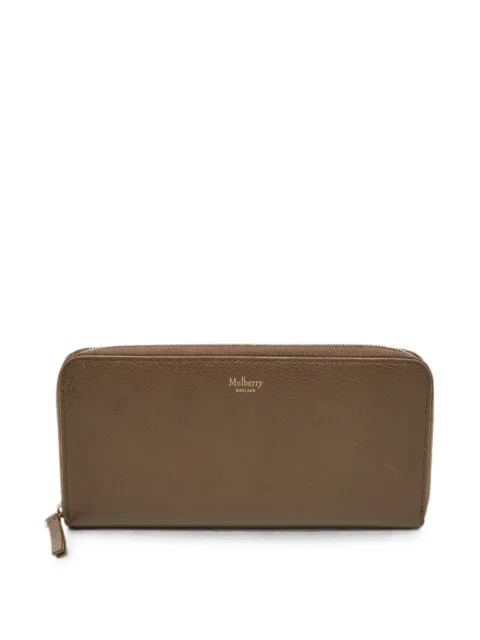 Mulberry Pre-Owned portefeuille continental zippé