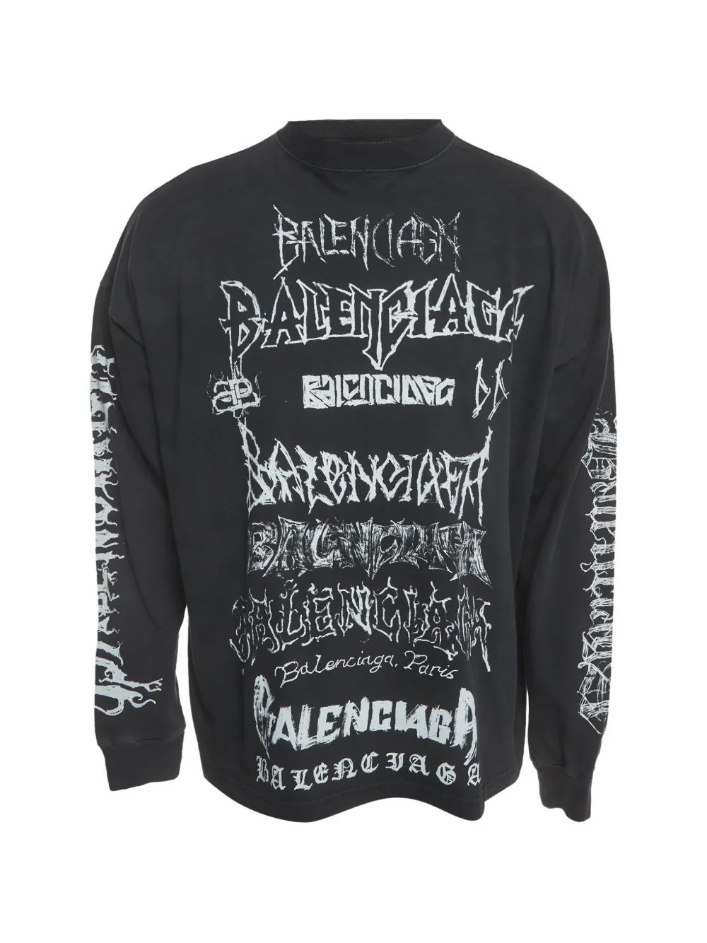 Balenciaga Pre-Owned Sweatshirt mit Print - Schwarz